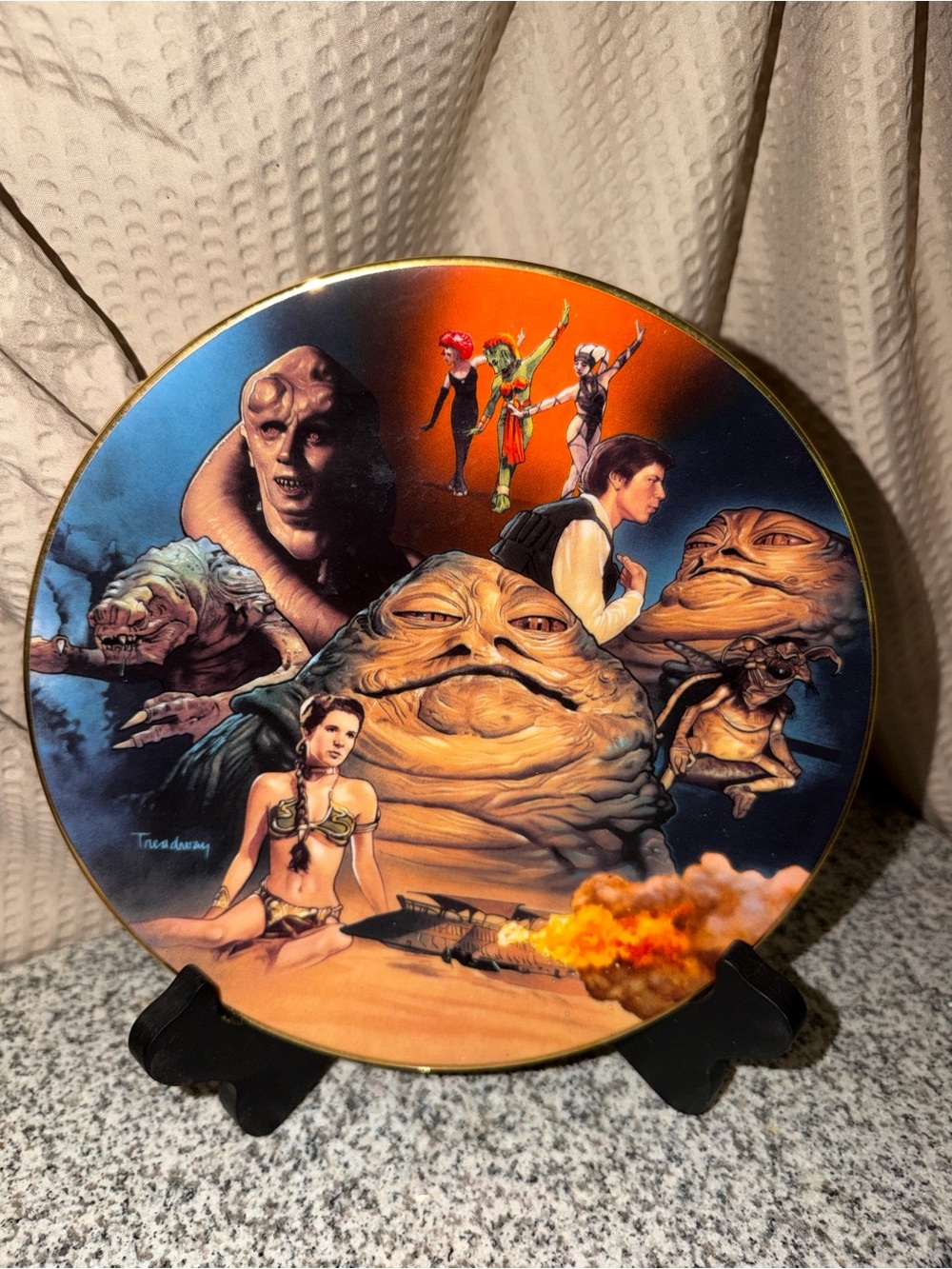Vintage Star Wars Jabba the Hutt Collector Plate by The Hamilton Collection.